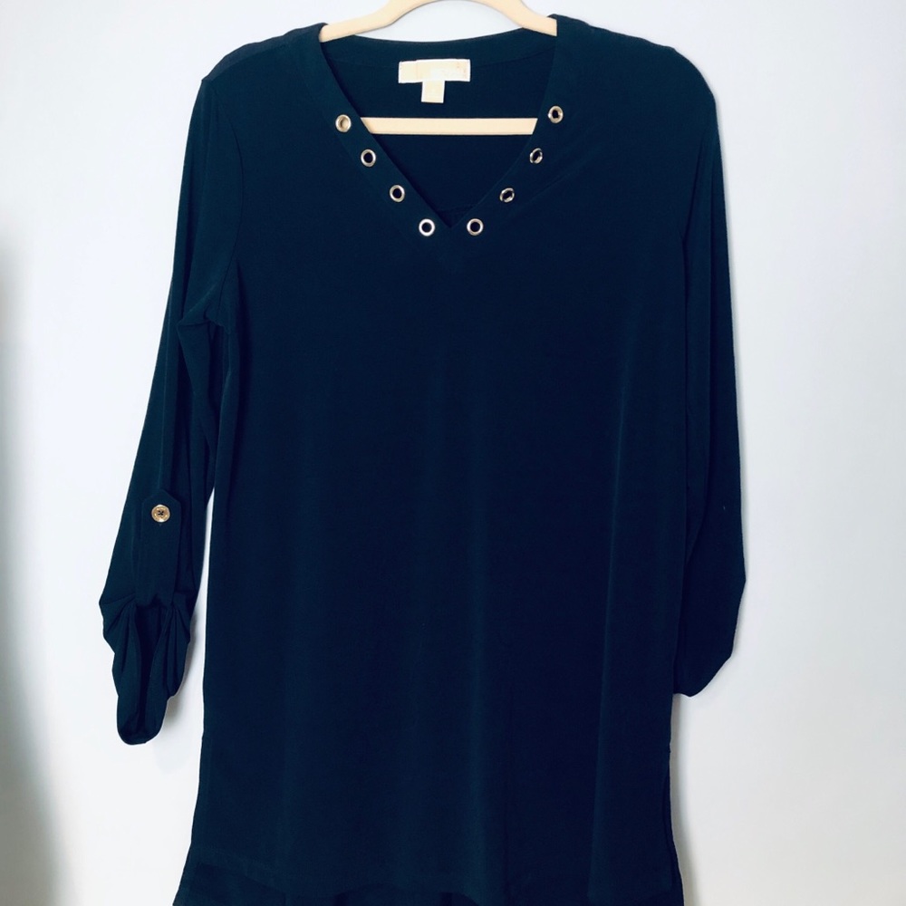 Grommet Tunic Swim Cover-Up